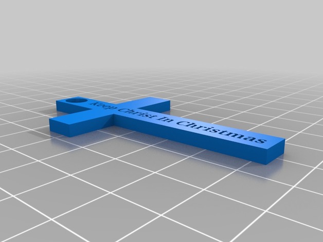 Christmas Cross 3D Print Model