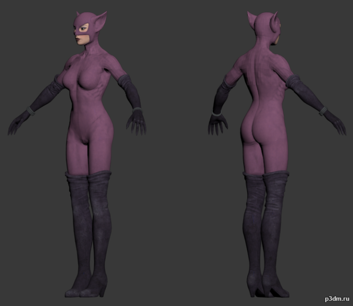 Catwoman Halloween 3D Model