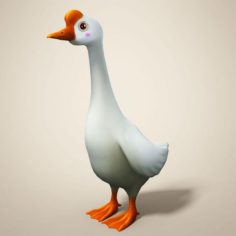 Cartoon Goose 3D Model