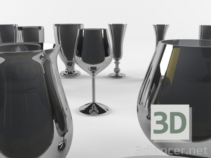 3D-Model 
Glass cups