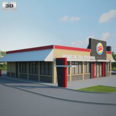 Burger King Restaurant 03 3D Model