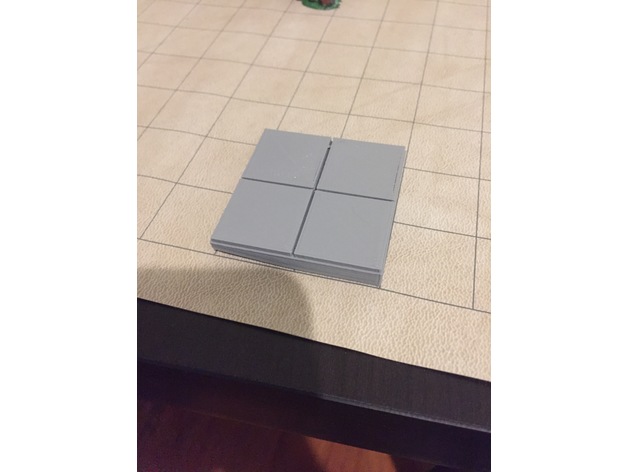 2×2 Dungeon Floor Tile 3D Print Model