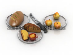 Bread roll and sandwich 3D Collection
