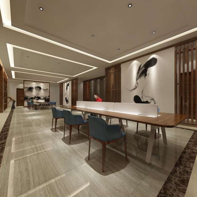 Office meeting room reception hall 40 3D Model