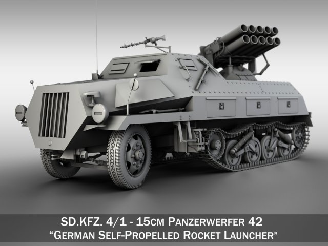 SDKFZ 4 – Panzerwerfer 42 3D Model