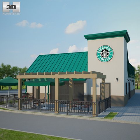 Starbucks Restaurant 03 3D Model