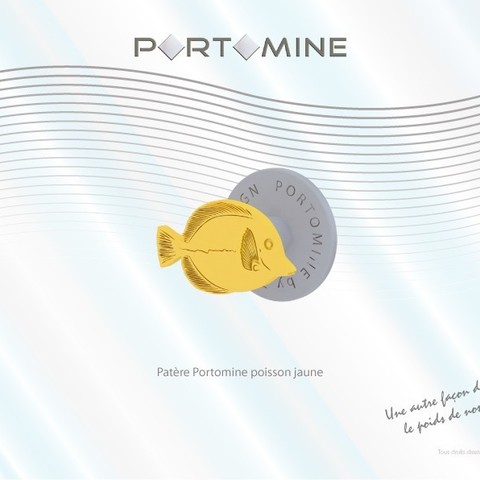 Portomine Yellow Fish Hook 3D Print Model