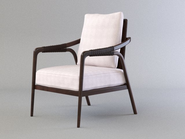 Knot Lounge Chair by mcguire model 3D Model