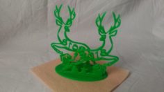 Napkin Holder Christmas Deer 3D Model