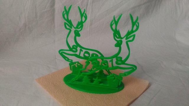 Napkin Holder Christmas Deer 3D Model