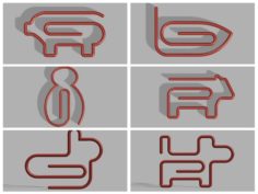 12 Chinese Zodiac Animal Paper Clips (Part 1) 3D Print Model