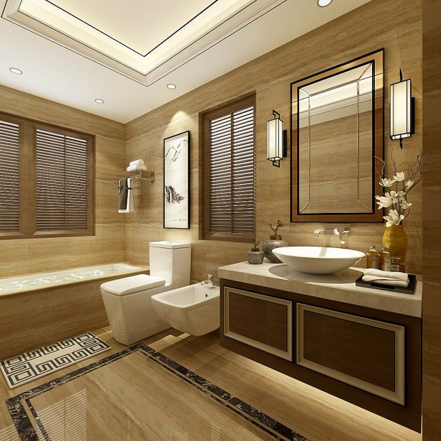 Bathroom design complete model 87 3D Model