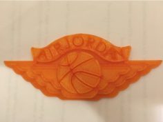 Air Jordan Logo 2D Art 3D Print Model