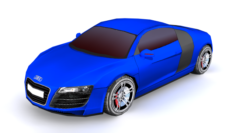 Audi R8 Low Poly Free 3D Model