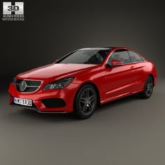 Mercedes-Benz E-Class Coupe AMG Sports Package 2014 3D Model
