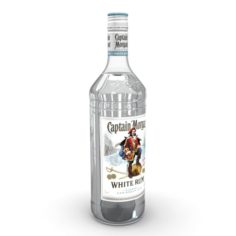 Captain Morgan White 1L Bottle 3D Model