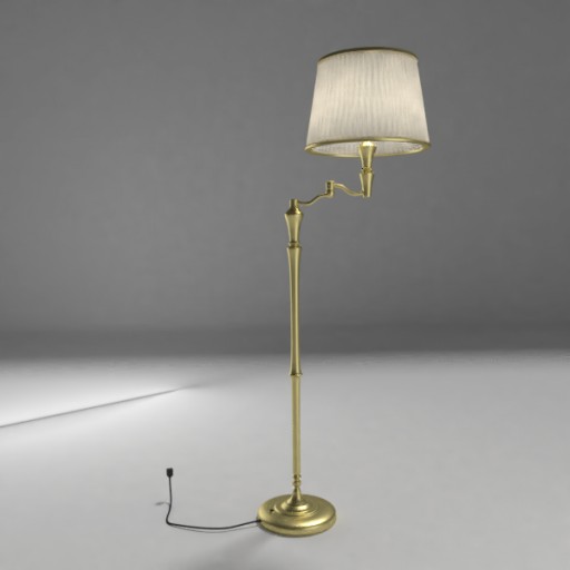 Traditional Swing-Arm Floor Lamp						 Free 3D Model