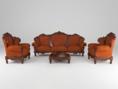 Baroque furniture 3D Model