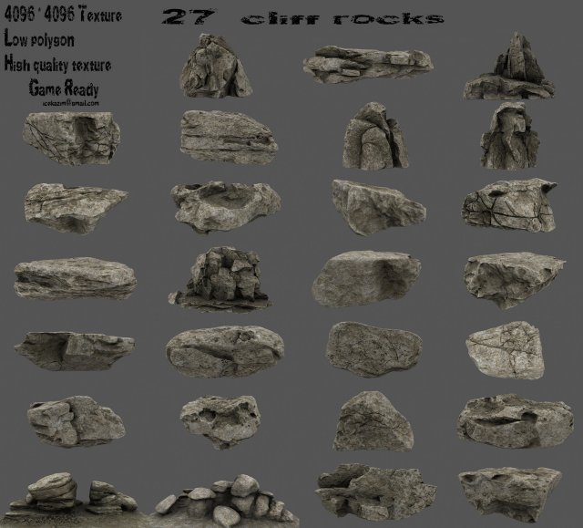 Cliff rock 3D Model