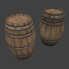 barrel_wood_01						 Free 3D Model