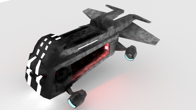 Space infantry landing craft 3D Model