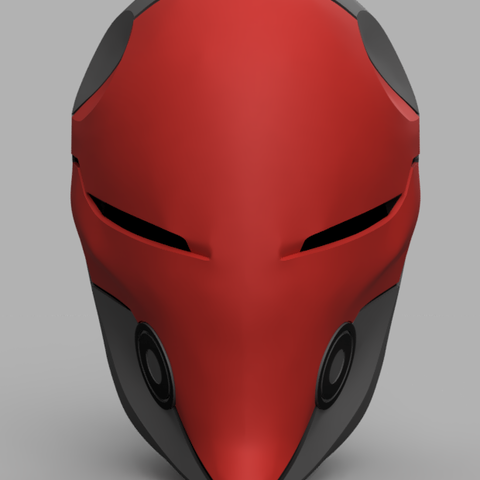 Red Hood Cyborg Ninja Helmet 3D Print Model