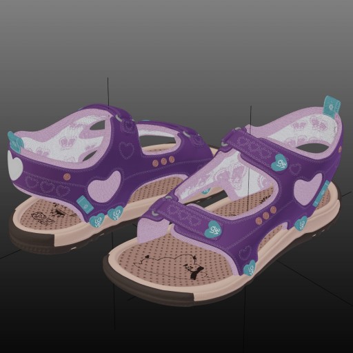 little girls sandals (EU23)						 Free 3D Model
