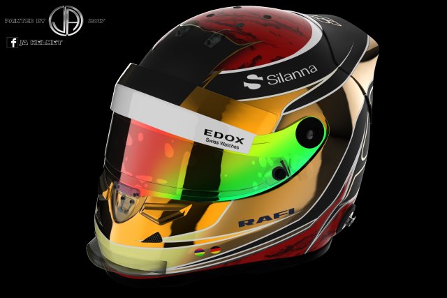 Helmet Schuberth RF1 2017 – Wehrlein 2017 texture 3D Model