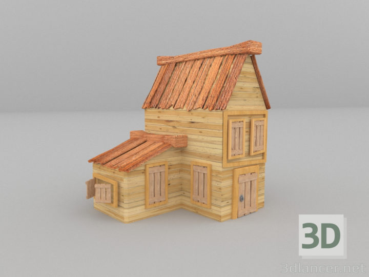 3D-Model 
Two-story low polygonal house