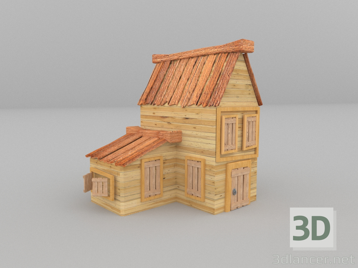 3D-Model 
Two-story low polygonal house