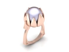 Ring with pearl 3D Model