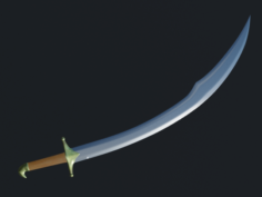 Scimitar Sword 3D Model