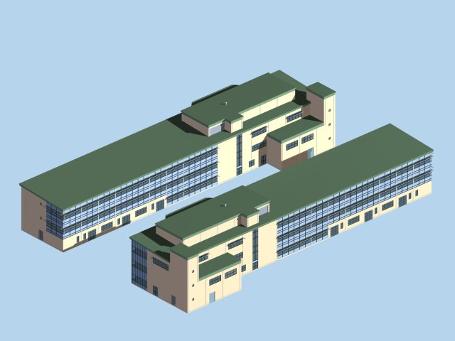 Factory building 045 3D Model