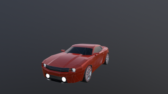 Low Poly Camaro 3D Model