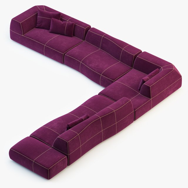 BB Italia Bend-Sofa v2 3D Model
