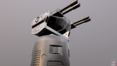 Sci-fi turret 3D Model