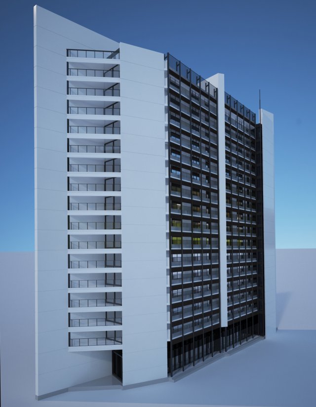 Social Housing Building 3D Model