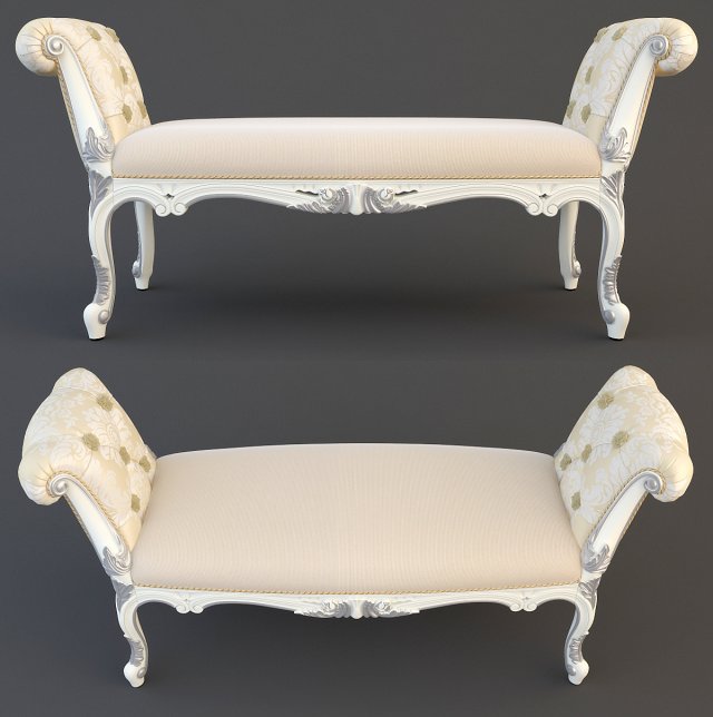 Classical banquette 3D Model