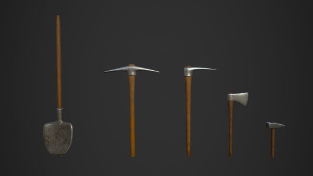 Garden Tools Pack 3D Model