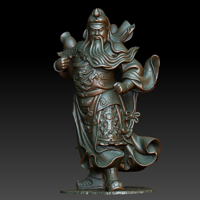 HD Scan Guan Gong 31 Statue – Ready Print 3D Model