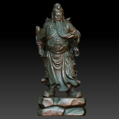 HD Scan Guan Gong 32 Statue – Ready Print 3D Model