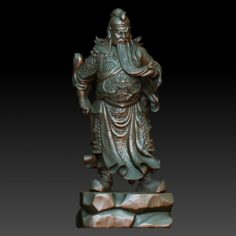 HD Scan Buddha Guan Gong 14 Statue – Ready Print 3D Model