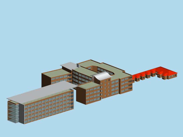 School building 033 3D Model