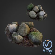 3d scanned nature stone 40 3D Model