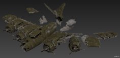 B-17(destroyed) 3D Model