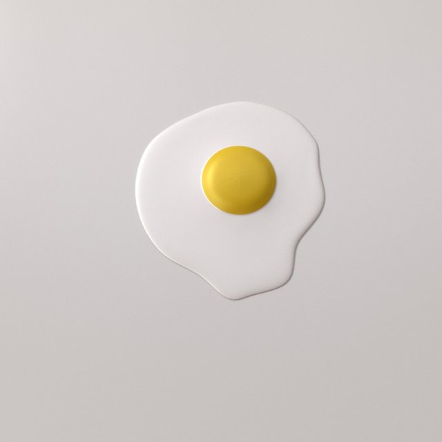 Fried Egg 3D Model