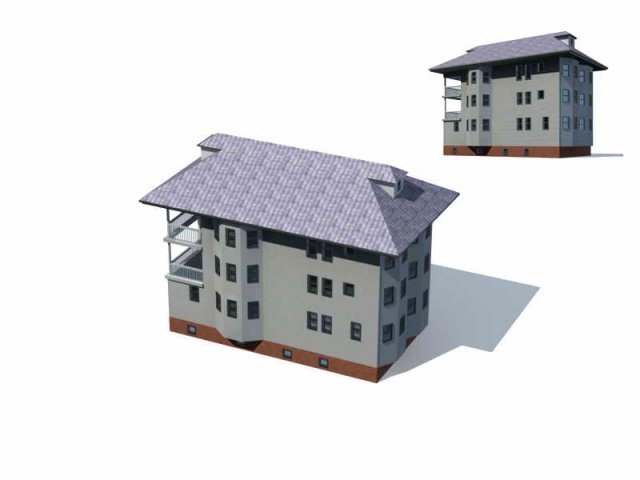 Large City Commercial Street office building design – 10 3D Model
