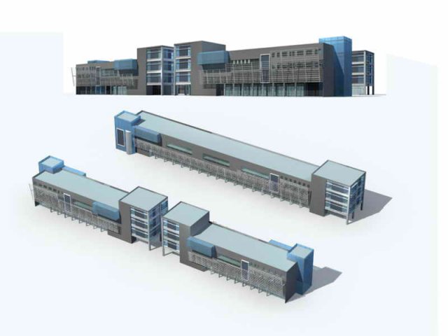 Large City Commercial Street office building design – 275 3D Model