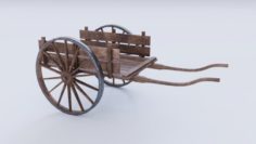 Dirty Farm Cart 3D Model