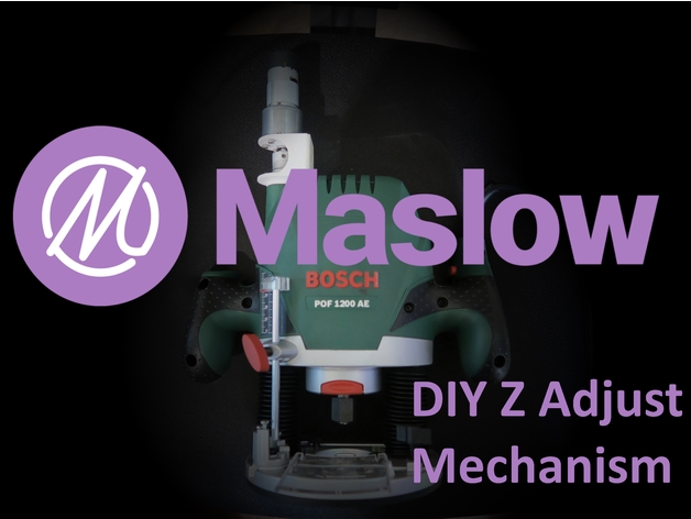 Maslow CNC Bosch POF 1200 AE Z Adjust Mount 3D Print Model